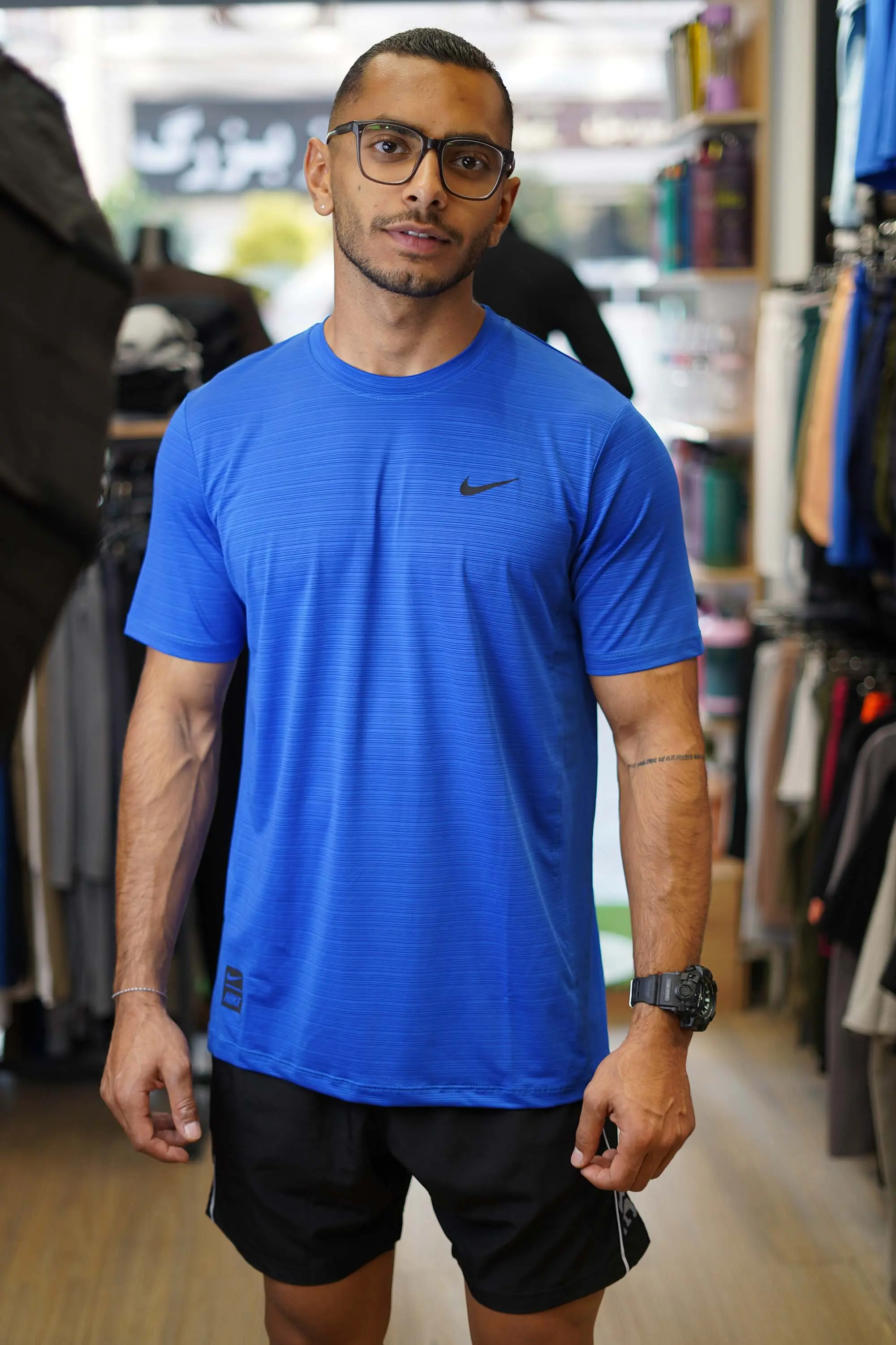 تیشرت ورزشی مردانه پارچه میراژ تمام کش